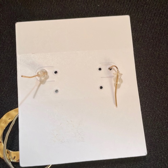 Silver/Gold Teardrop Earrings - Picture 4 of 4